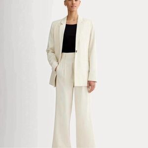 Everlane cream white draper pants